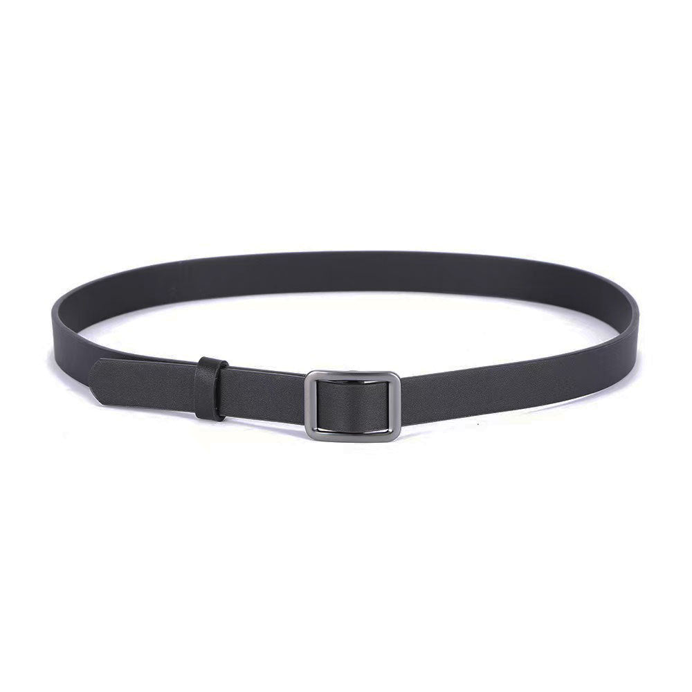 Women's & Men's Niche High-grade Holeless Black Loop Fashion Style Belts