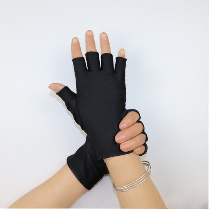 Exposed Five Fingers Thin Nail Jump Square Dance Sun Gloves