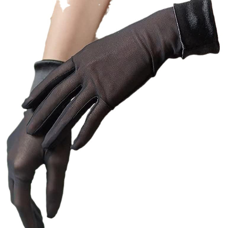 Women's Classic Stretch Short Satin Wedding Dance Party Gloves