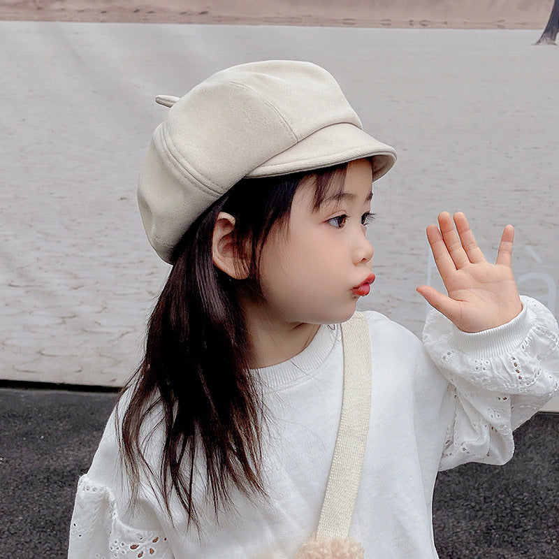 Children's Korean Style Hat Beret Octagonal Summer Kids' Headwear