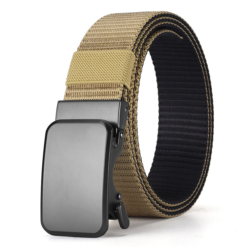 Men's Alloy Buckle Automatic Double-sided Stripe Body Belts