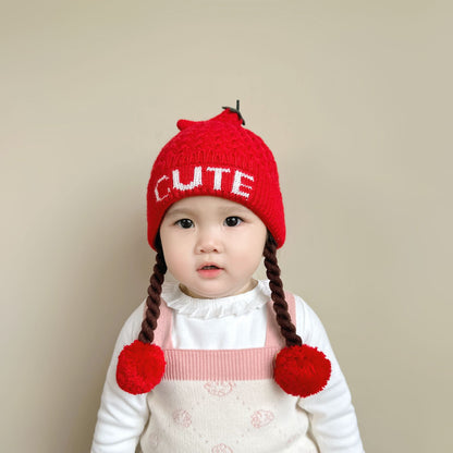 Wig Knitted Hat Travel Thermal Head Cover Kids' Headwear