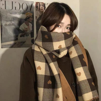 Love Female Winter High-grade Style Korean Cute Scarfs