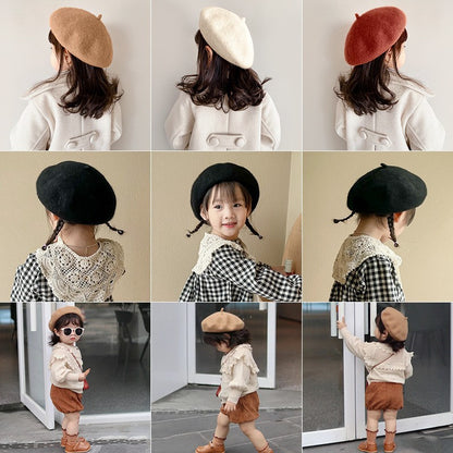 Children's Hat Toddler Trendy Boy Woolen Beret Kids' Headwear