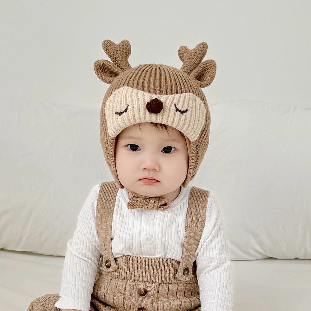 Hat Boys Cute Deer Horn Warm Kids' Headwear