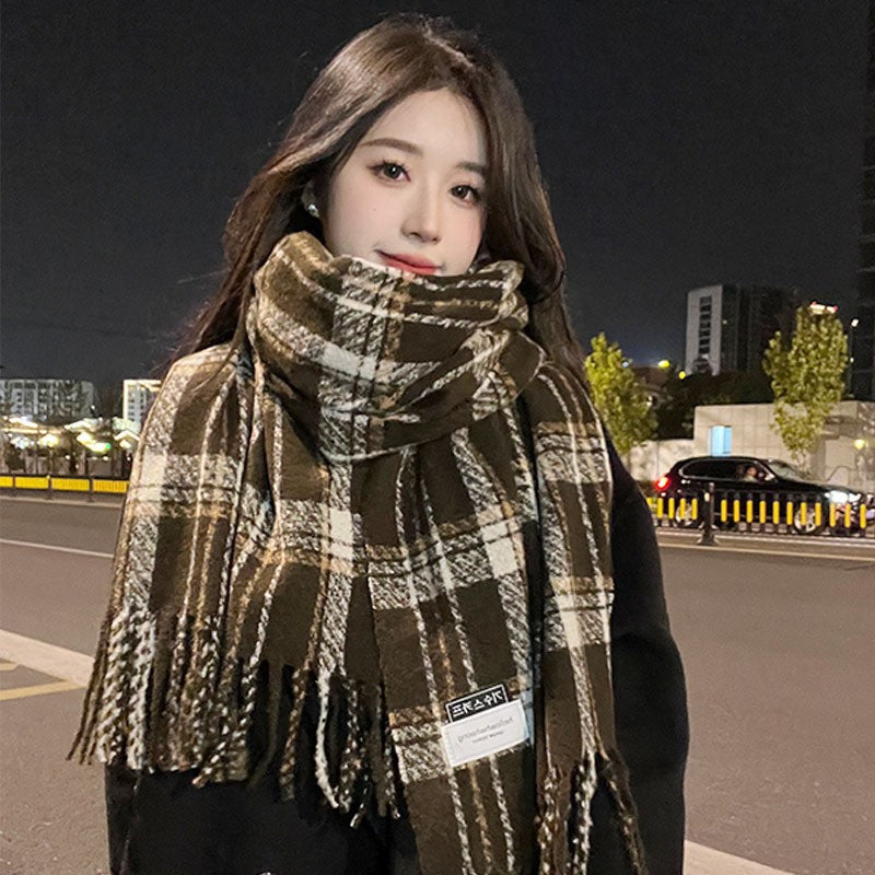 Women's & Men's Artificial Cashmere Winter High-grade Warm Retro Scarfs