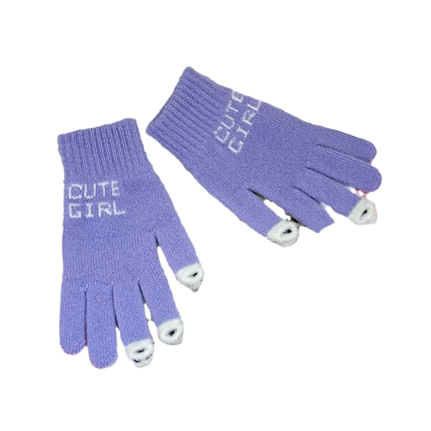 Winter Cute Bean Fish Touch Screen Gloves