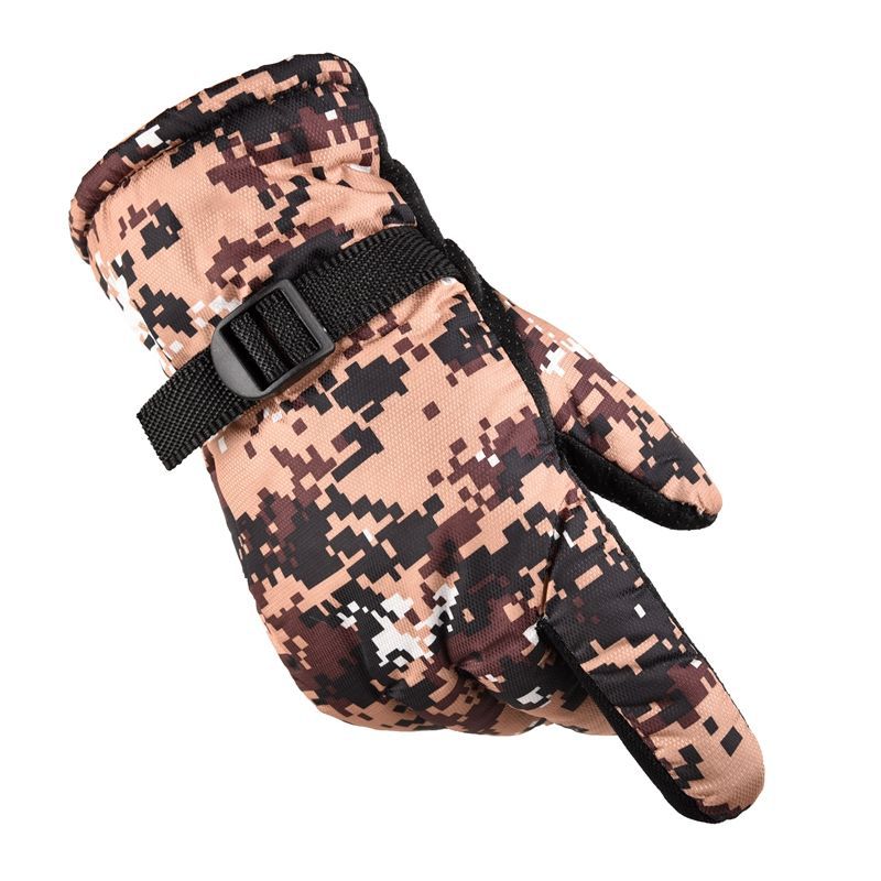 Skiing Fleece-lined Thickened Outdoor Work Electric Gloves