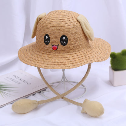 Children's Moving Ears Sun Hat Ruffled Cute Kids' Headwear