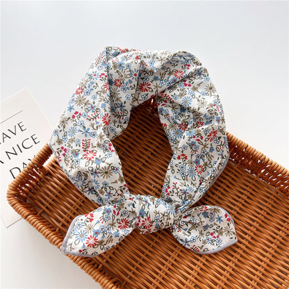 Women's Cotton Linen Small Square Towel Silk Artistic Fashionable Elegant Scarfs