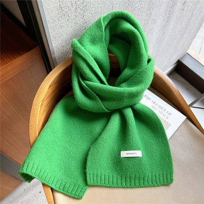 Women's Small Solid Color Knitted Wool For Scarfs