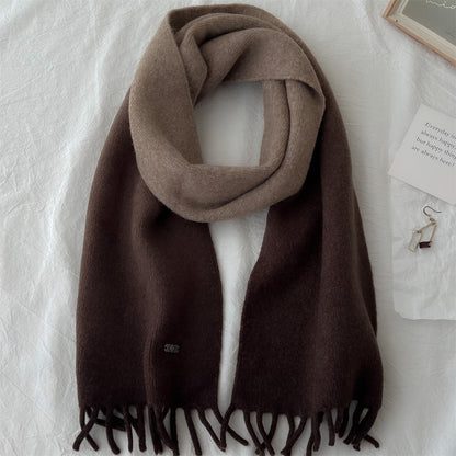 Women's Color Gradient Winter High-grade Cashmere Blended Scarfs