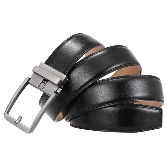 Men's Creative Automatic Buckle Split Leather Belts