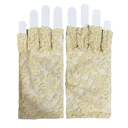 Women's Half Finger Sun Protection Short Prom Gloves