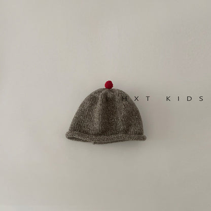 Children's Hat Top Contrast Color Ball Bucket Travel Kids' Headwear