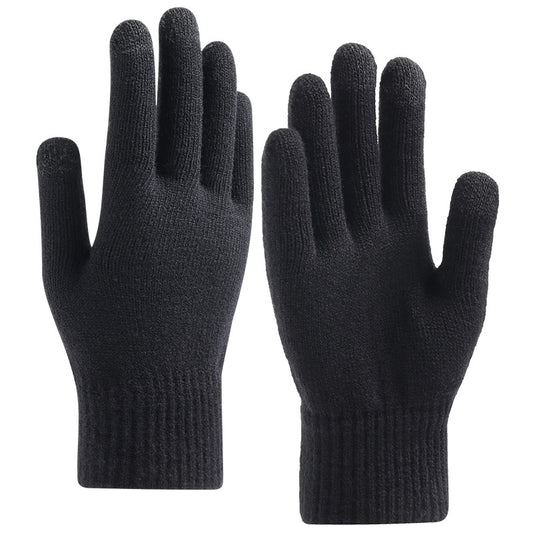 Knitted Fleece-lined Thickened Wool Keep Warm Gloves