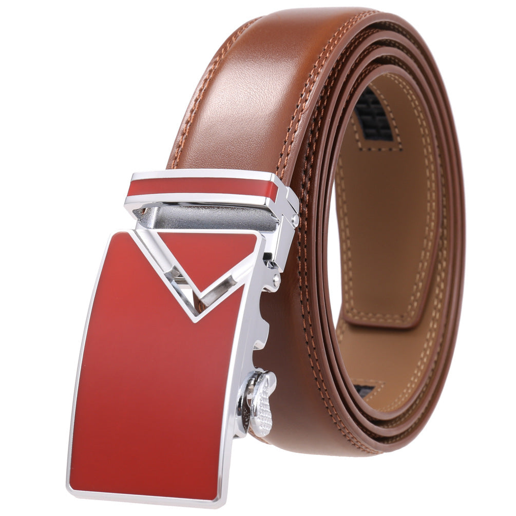 Men's Abrasive Buckle Leather Automatic Fashion Belts