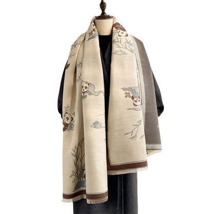 Women's Style Panda Fashion Winter Thick Shawl Scarfs