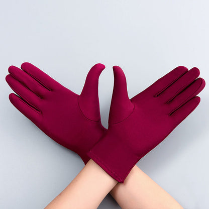 Women's & Men's Spandex High Elastic Stage Etiquette Thin Gloves