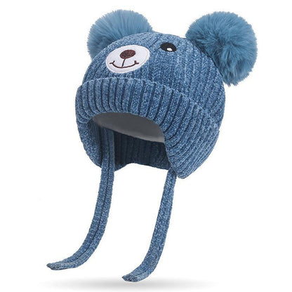 Warm Ear Protection Fleece-lined Woolen Hat Kids' Headwear