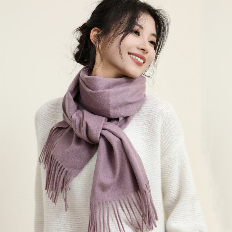 Women's Style Versatile Winter Thickened Business Wool Scarfs