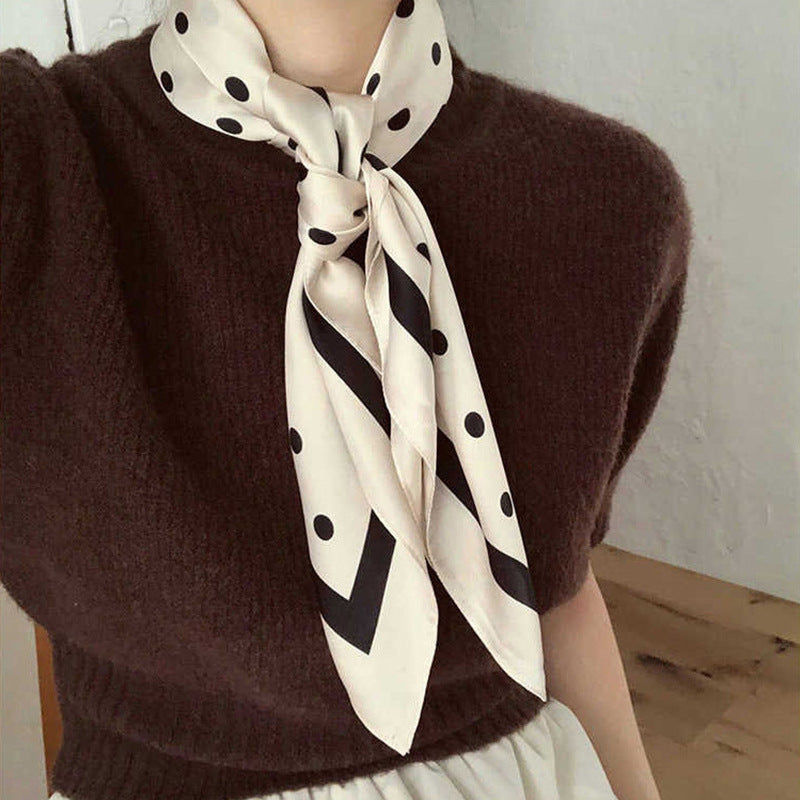 Women's Small Square Towel Hair Band Matching Scarfs