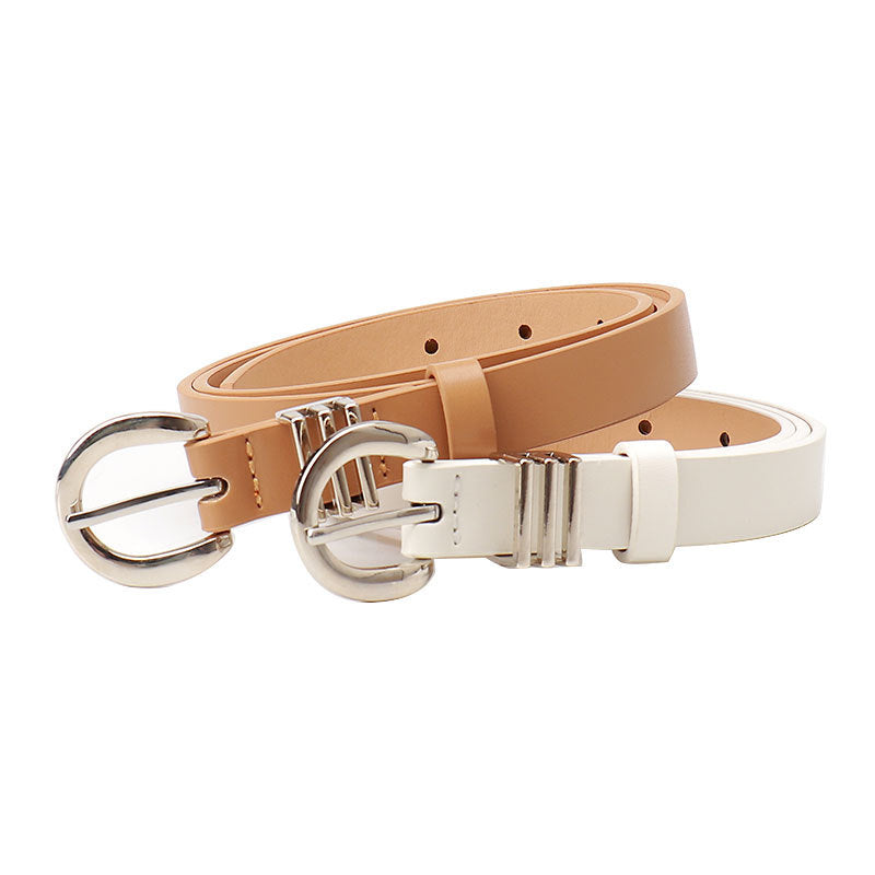 Women's Simple High-grade Imitation Leather Style Decorative Belts