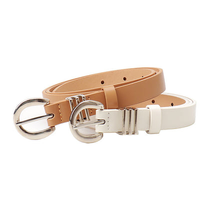 Women's Simple High-grade Imitation Leather Style Decorative Belts