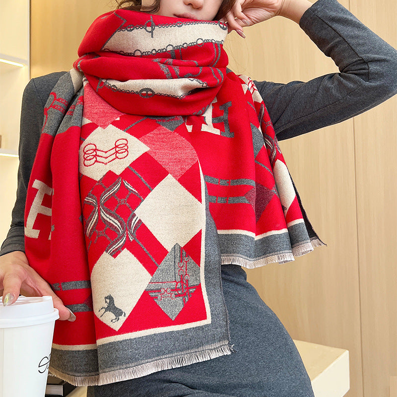 Women's Winter Letter Korean Style Versatile Fashion Scarfs