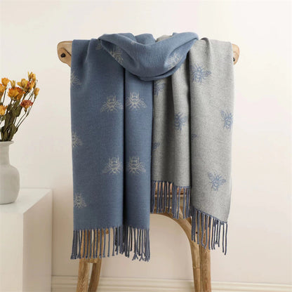 Women's Korean Bee Fashionable Long Beard Warm Scarfs