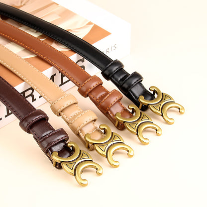 Women's Double Imitation Leather Advanced Sense Style Decoration Belts