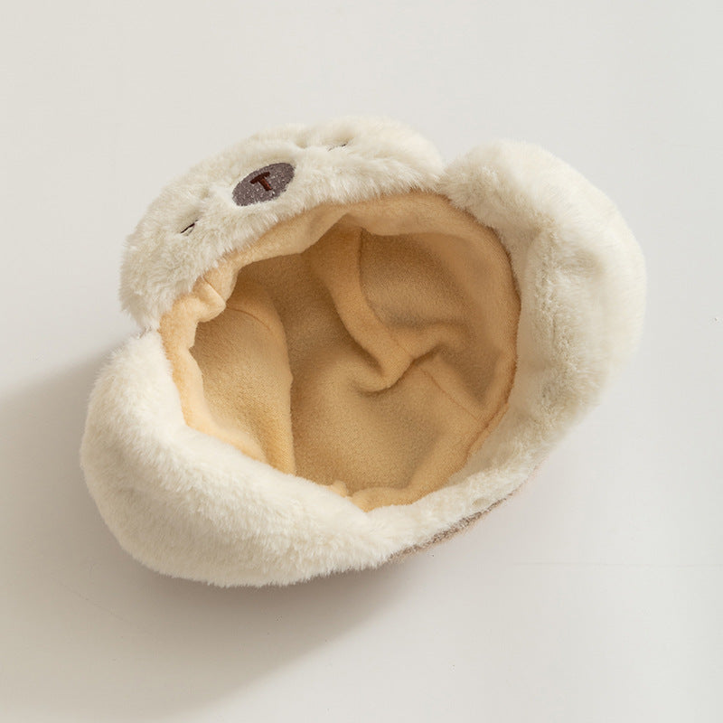 Cute Infant Male Female Fleece-lined Winter Warm Kids' Headwear