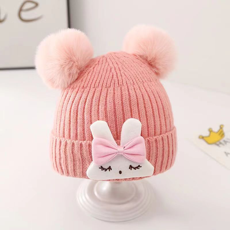 Women's & Men's Cute Cartoon Bunny Woolen Winter Keep Warm Kids' Headwear