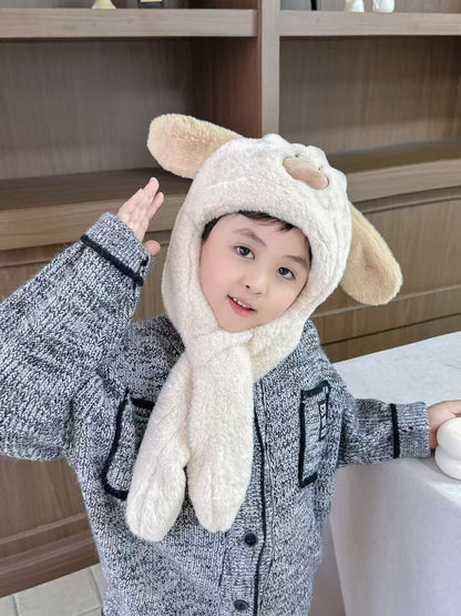 Children's Ears Moving Plush Bonnet One-piece Will Kids' Headwear