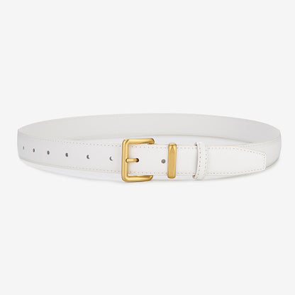 Women's & Men's Neutral Simple Joker With Jeans Cowhide Belts