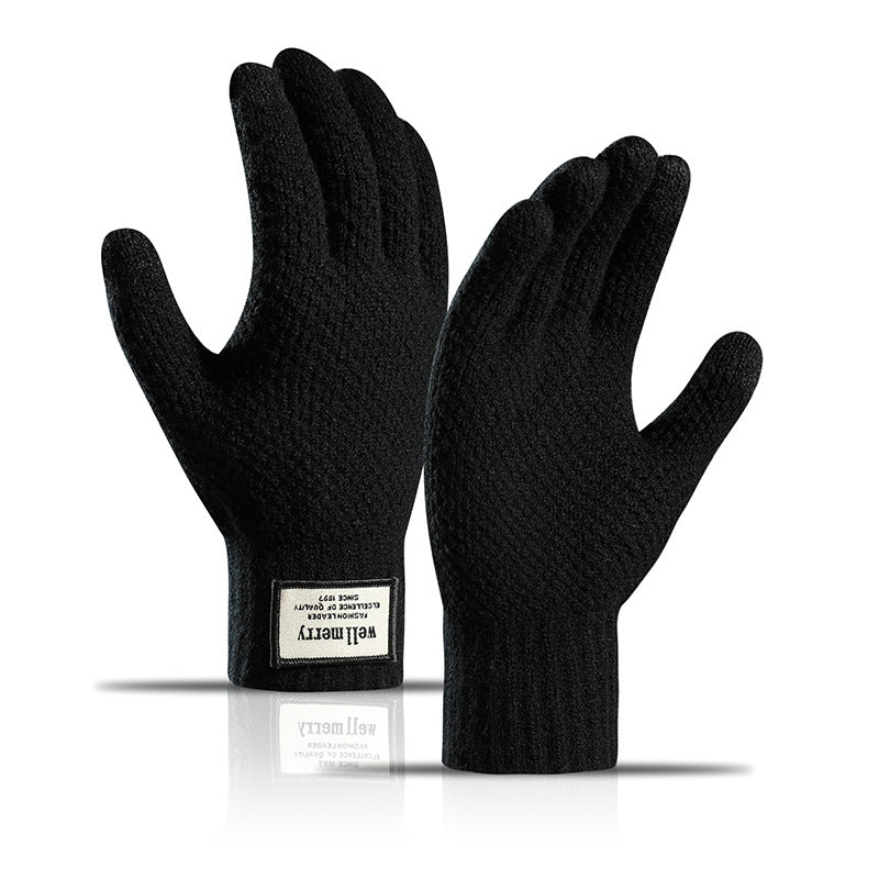 Men's Warm Winter Riding Driving Plus Veet Gloves