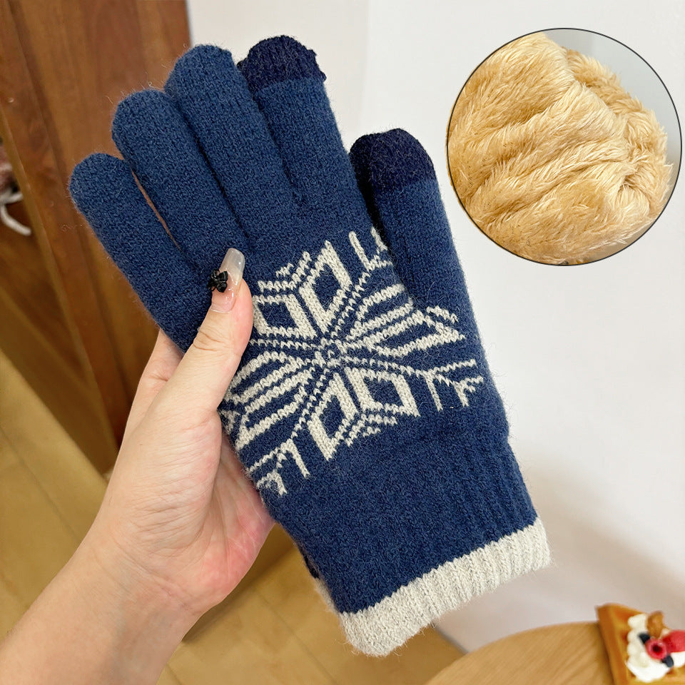 Men's Winter Cold Protection Fleece Thickened Outdoor Gloves