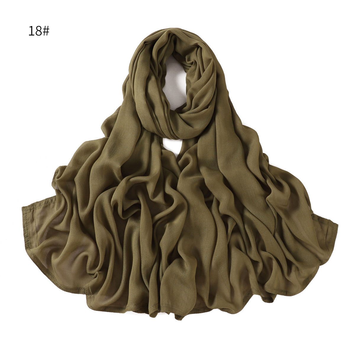 Wide Brim Thin Modal Monochrome Rayon Breathable Shawl Cotton Scarfs