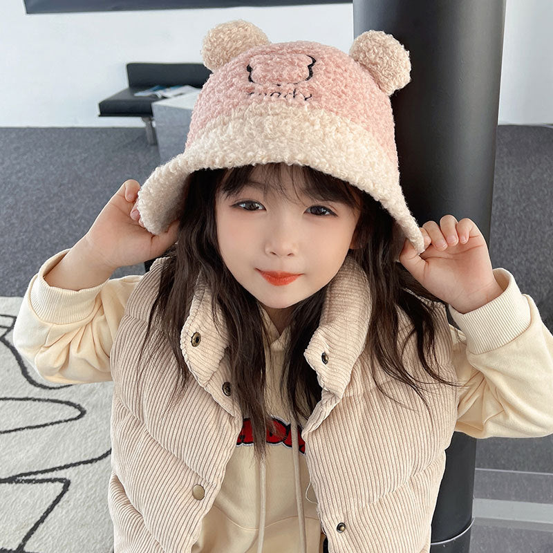 Children's Bucket Hat Cute Super Bear Faux Kids' Headwear