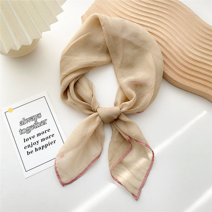 Women's Square Towel Silk Spring Fashionable With Shirt Scarfs