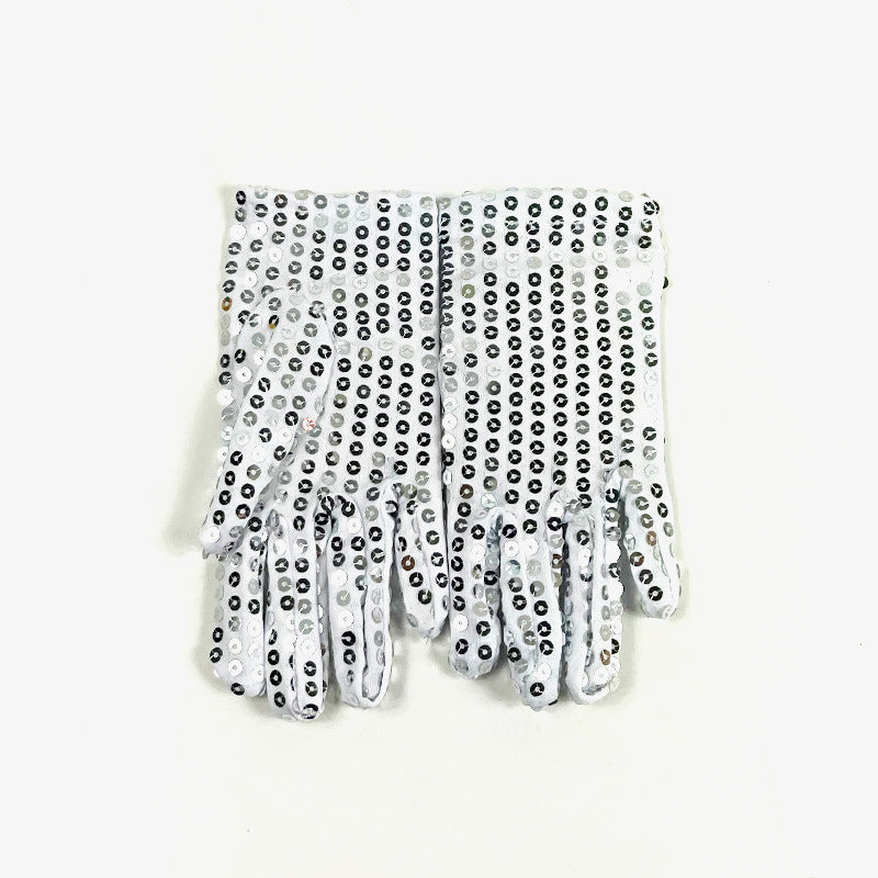 Children's Sequined Dance Show Kindergarten Jackson Adult Gloves