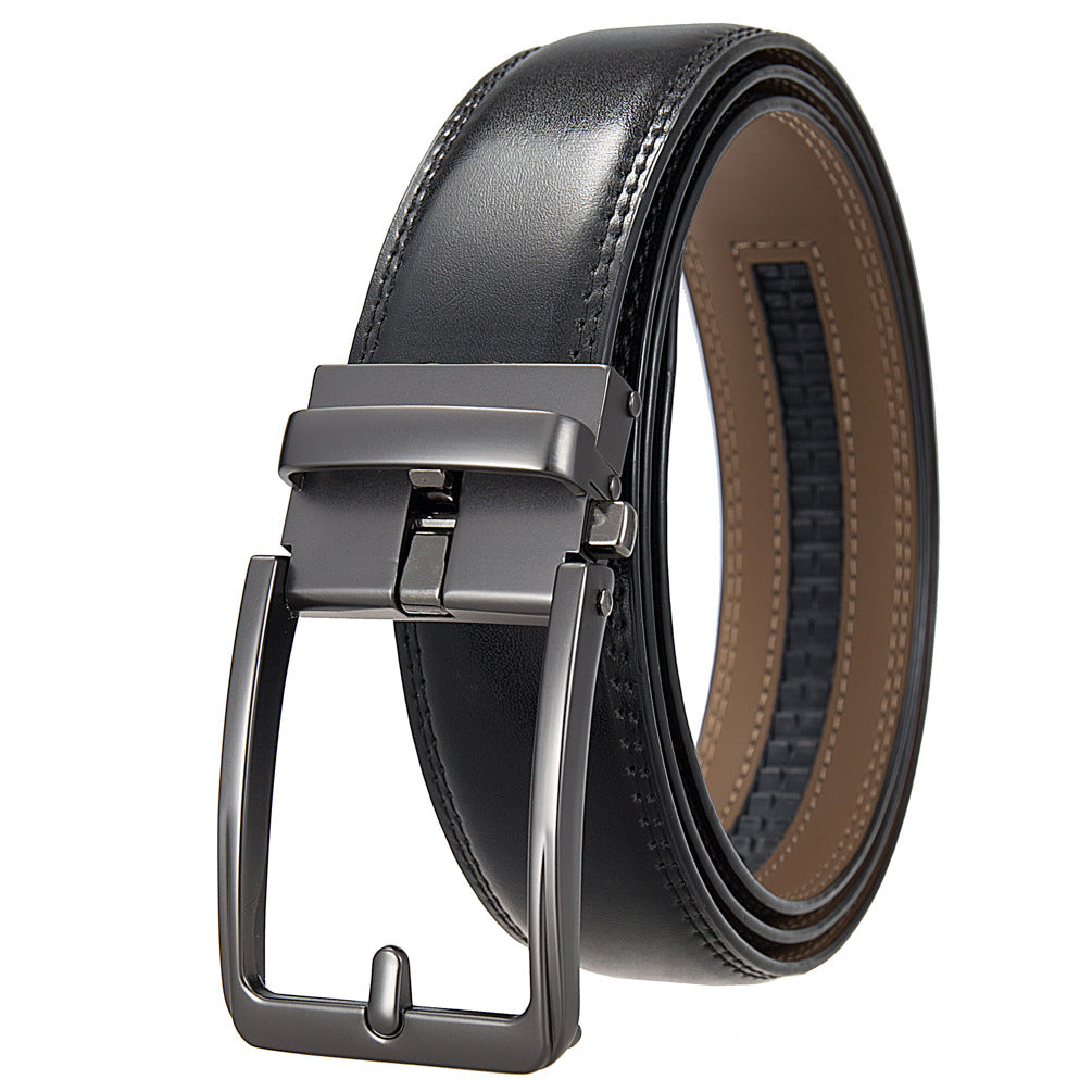 Men's Creative Automatic Buckle Split Leather Belts