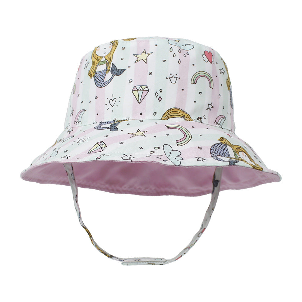 Children's Hat Reversible Sun Outdoor Cartoon Printing Kids' Headwear