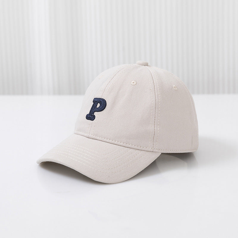 P Letter Sun Protection Hat Thin Kids' Headwear