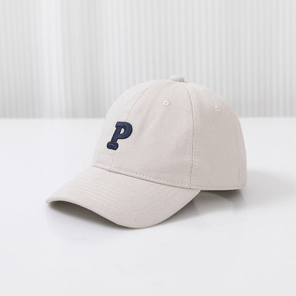 P Letter Sun Protection Hat Thin Kids' Headwear