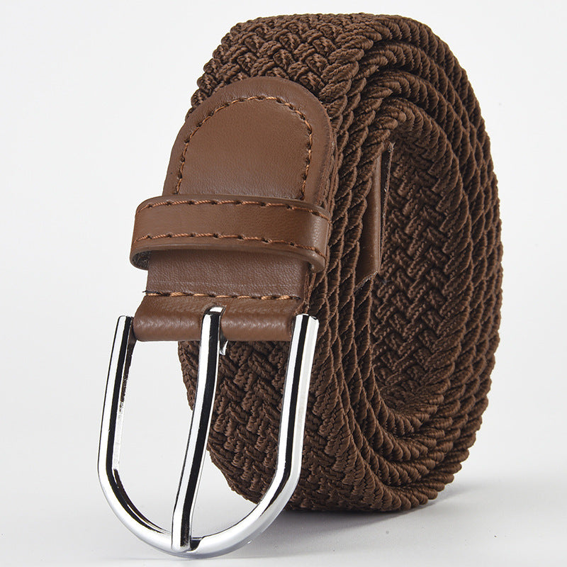 Women's & Men's Woven Stretch Casual Alloy Pin Buckle Belts