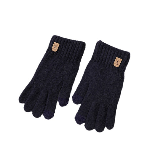 Women's & Men's Keep Warm Korean Simple Half Finger Versatile Touch Screen Gloves