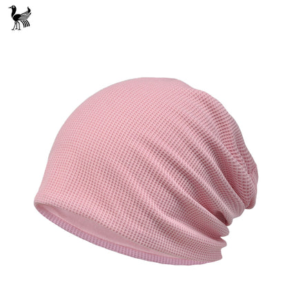 Women's Toque Thin Waffle Pure Color Cotton Fashion Hats & Caps