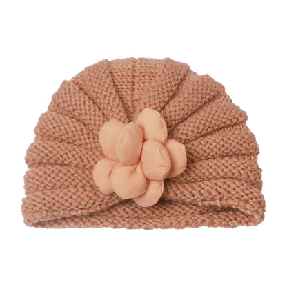 Children's Beanie Cute Three-dimensional Flower Knitted Hat Kids' Headwear