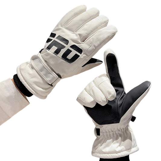 Men's Lined Padded Warm Keeping Riding Battery Gloves